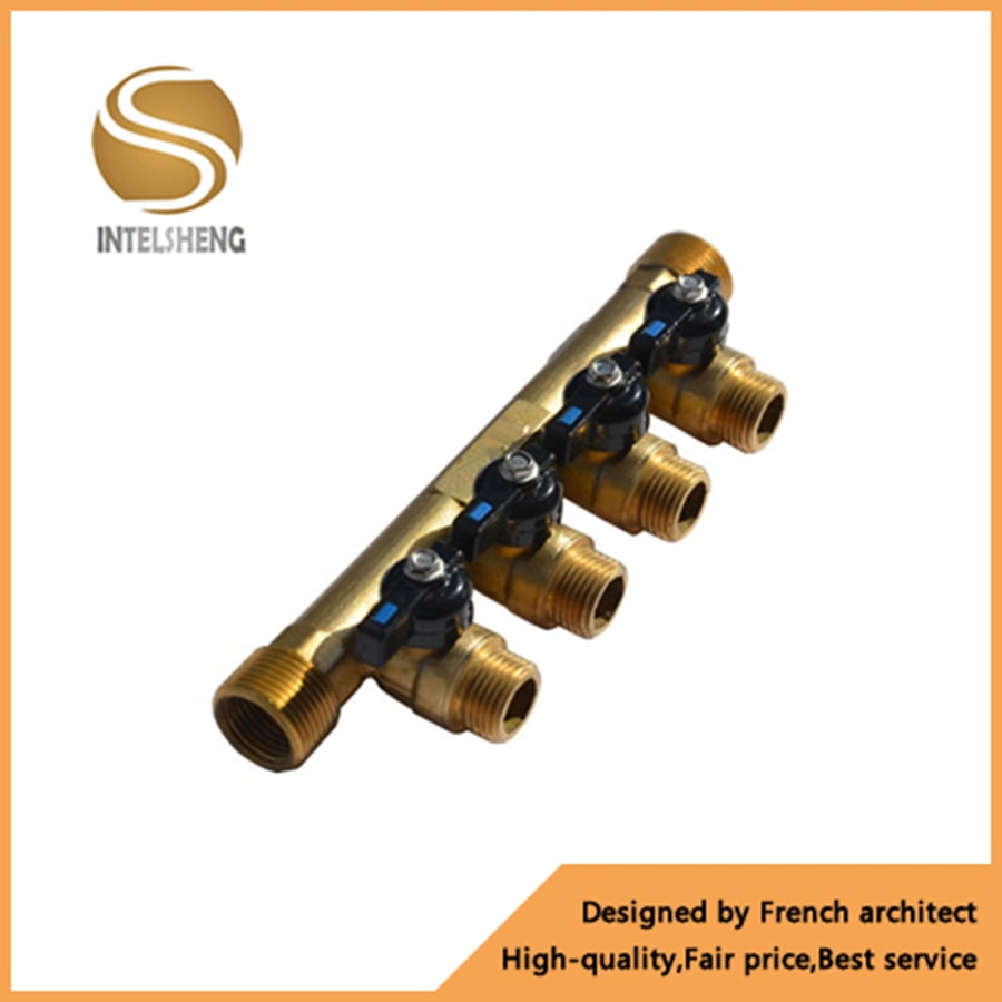 Brass Manifolds/Water Diverter, Brass Radiator Valve for Floor Heating System